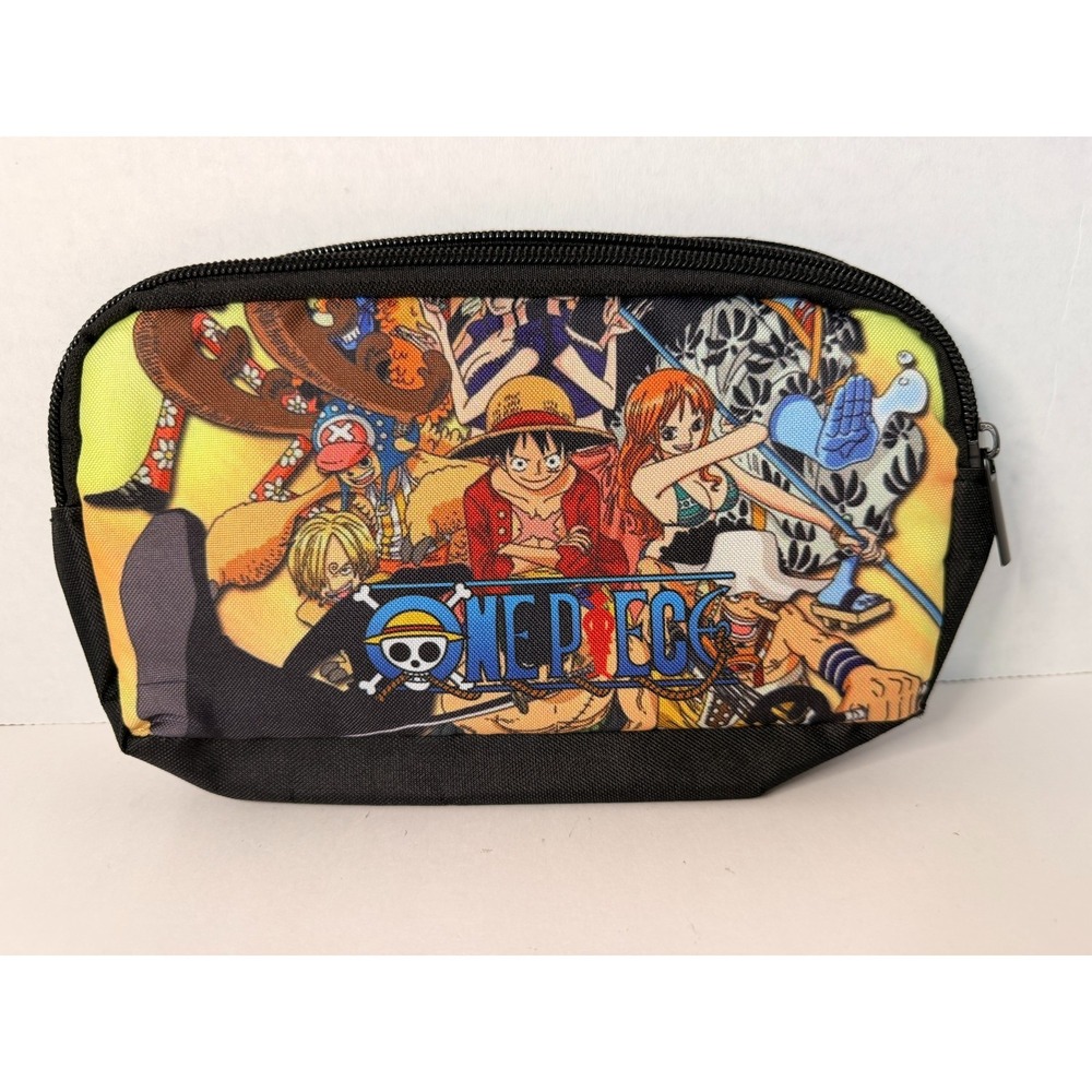 One Piece Straw Hat Pirates Pencil Case Anime Zipper Pouch Luffy Zoro Nami Bag